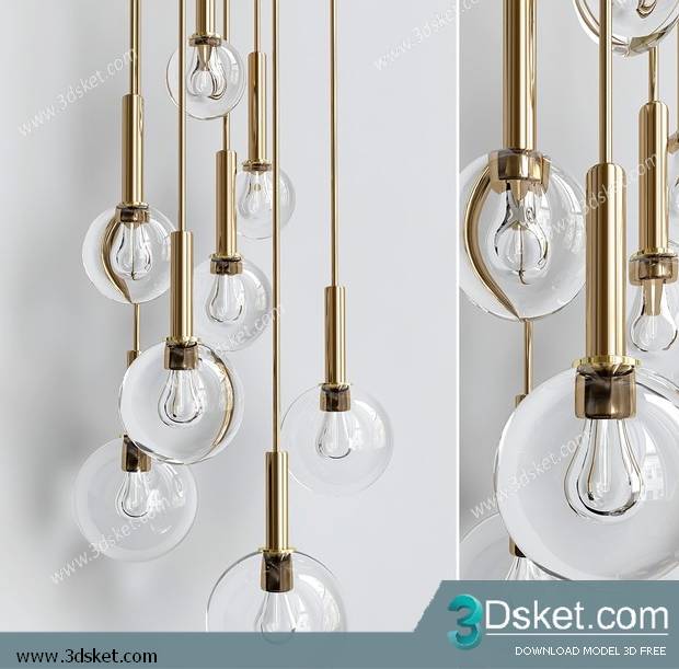 Free Download Ceiling Light 3D Model 0523