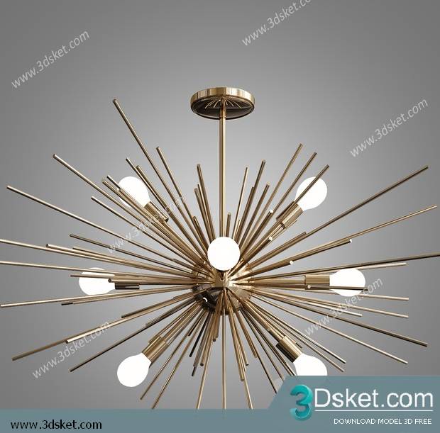 Free Download Ceiling Light 3D Model 0525