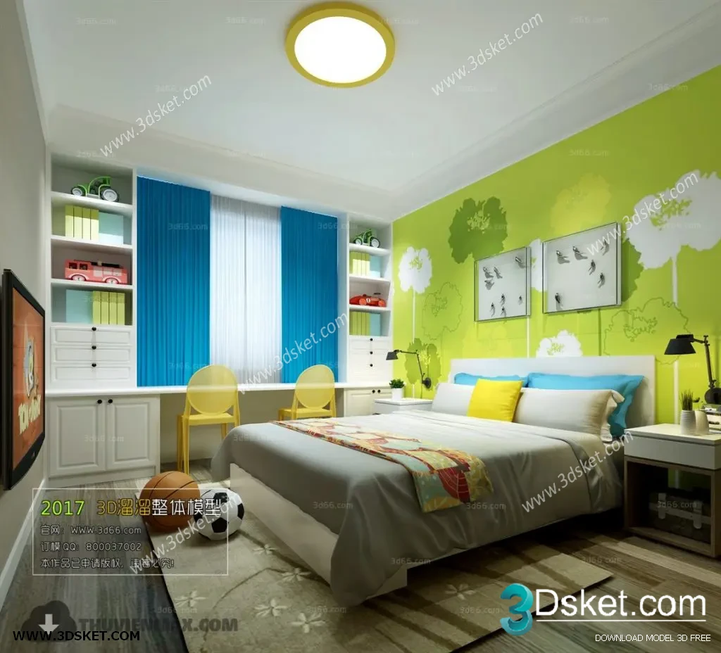 3D Interior Scene Model Children Room 0158 Scene 3dsmax