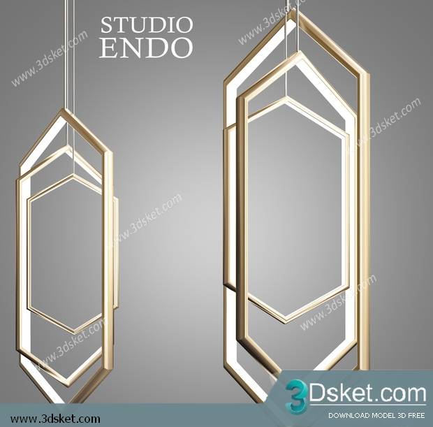 Free Download Ceiling Light 3D Model 0534