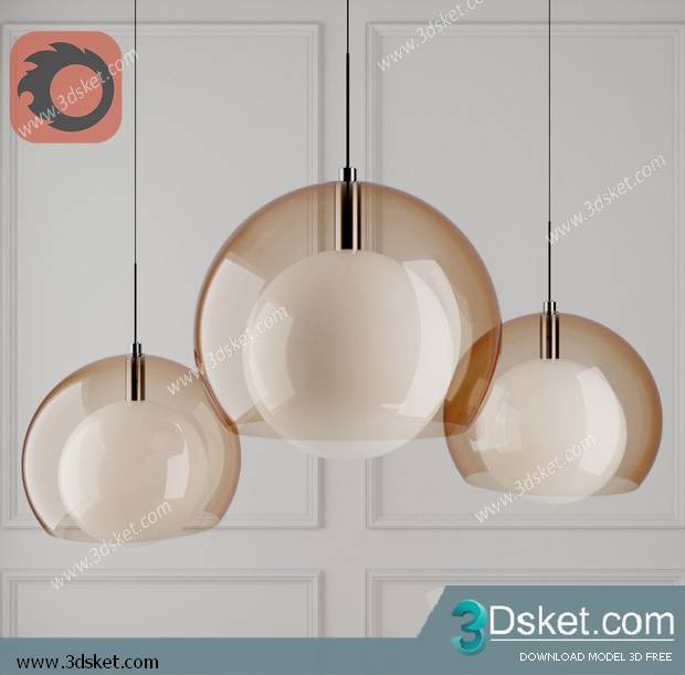Free Download Ceiling Light 3D Model 0535