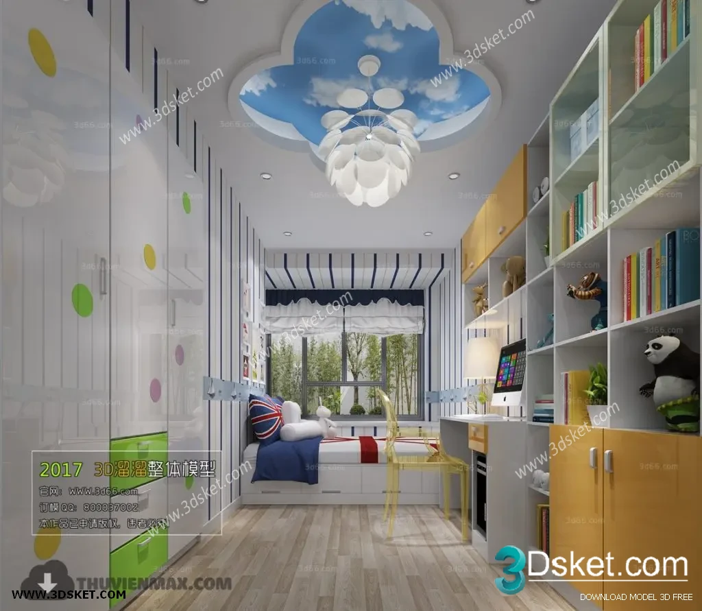 3D Interior Scene Model Children Room 0159 Scene 3dsmax