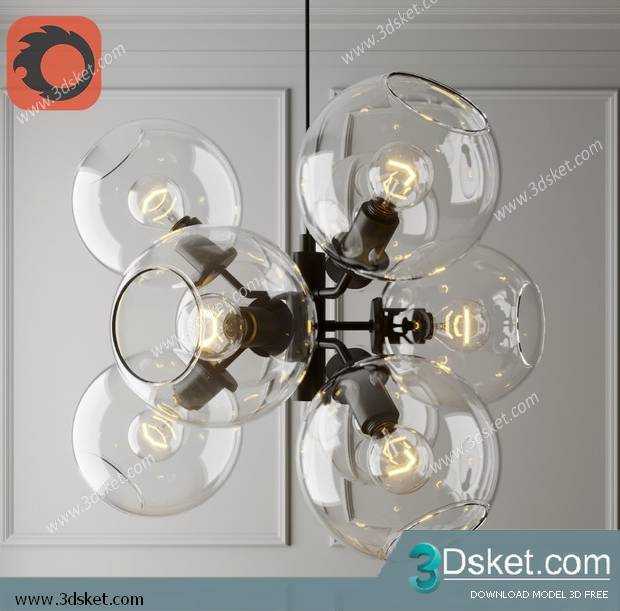 Free Download Ceiling Light 3D Model 0538