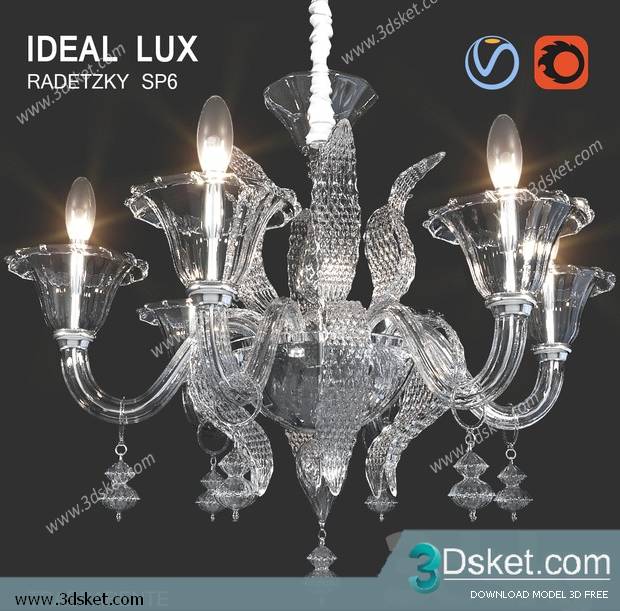 Free Download Ceiling Light 3D Model 0541