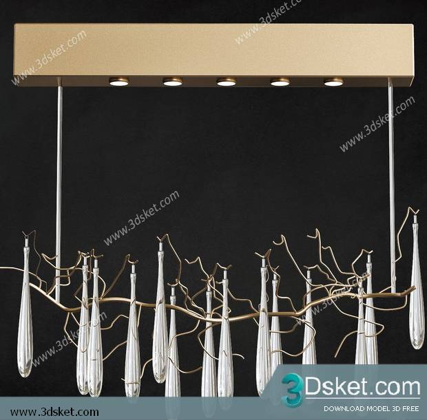 Free Download Ceiling Light 3D Model 0547
