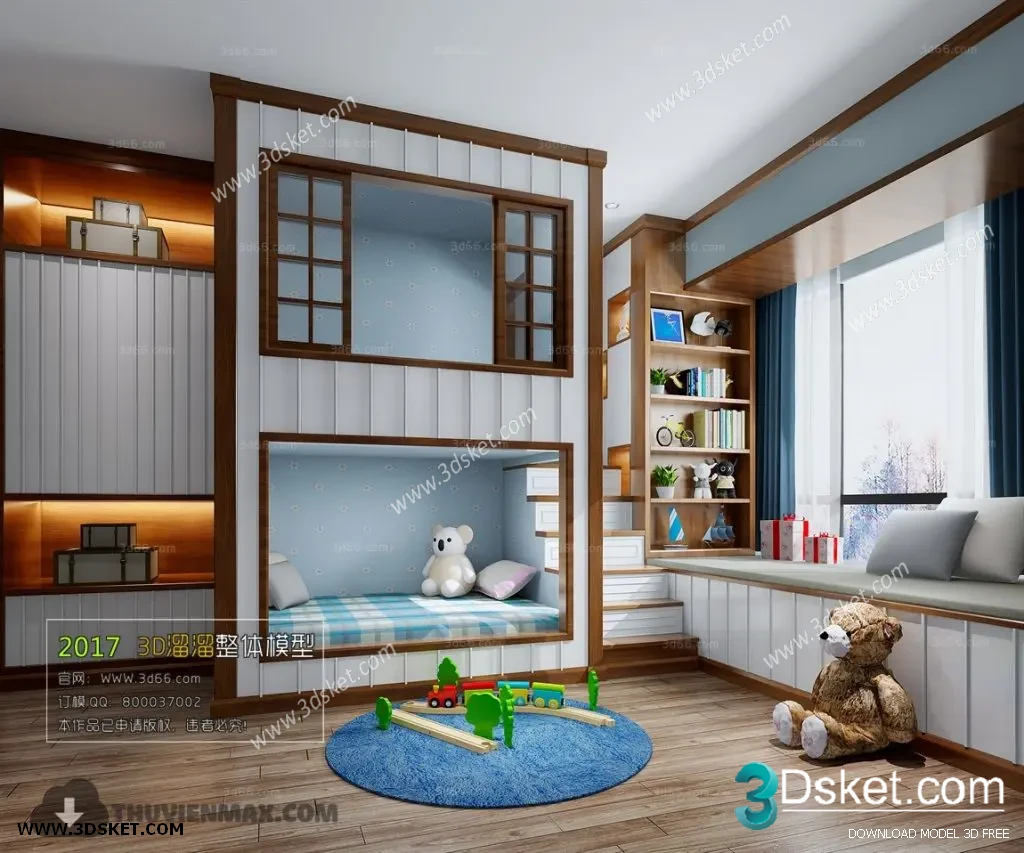 3D Interior Scene Model Children Room 0161 Scene 3dsmax