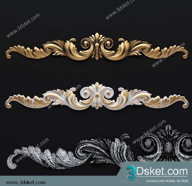 Free Download Decorative Plaster 3D Model 105