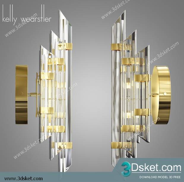 Free Download Wall Light 3D Model Đèn Tường 080