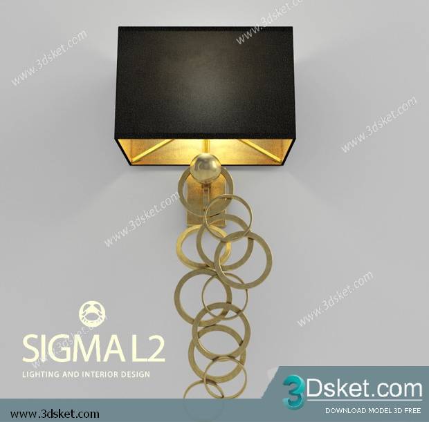 Free Download Wall Light 3D Model Đèn Tường 081