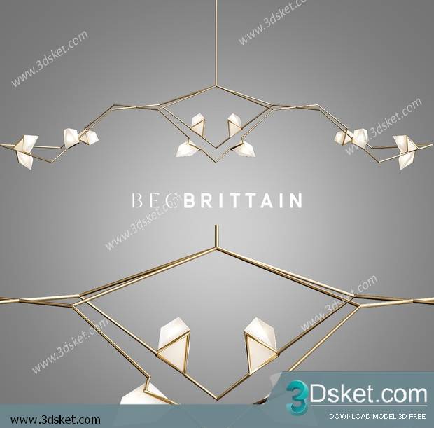Free Download Ceiling Light 3D Model 0561