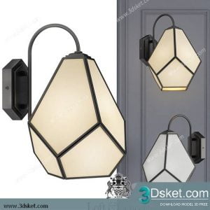Free Download Wall Light 3D Model Đèn Tường 082