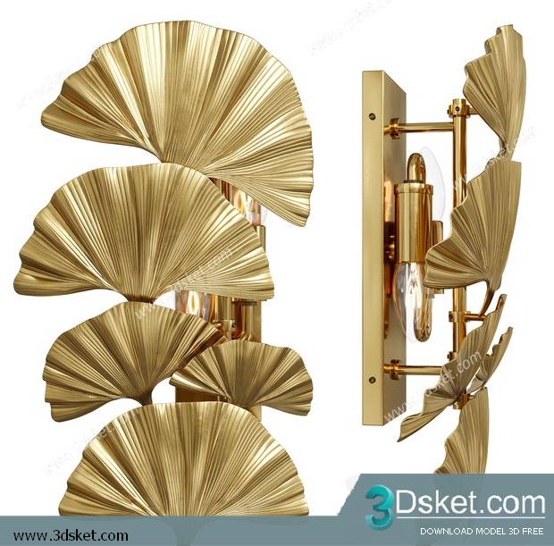 Free Download Wall Light 3D Model Đèn Tường 083