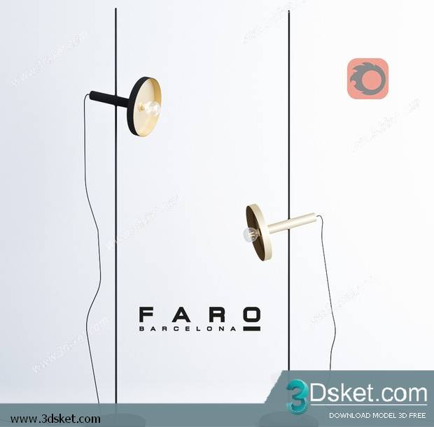 Free Download Floor Lamp 3D Model 080
