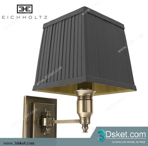 Free Download Wall Light 3D Model Đèn Tường 084