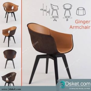 3D Model Arm Chair Free Download 104