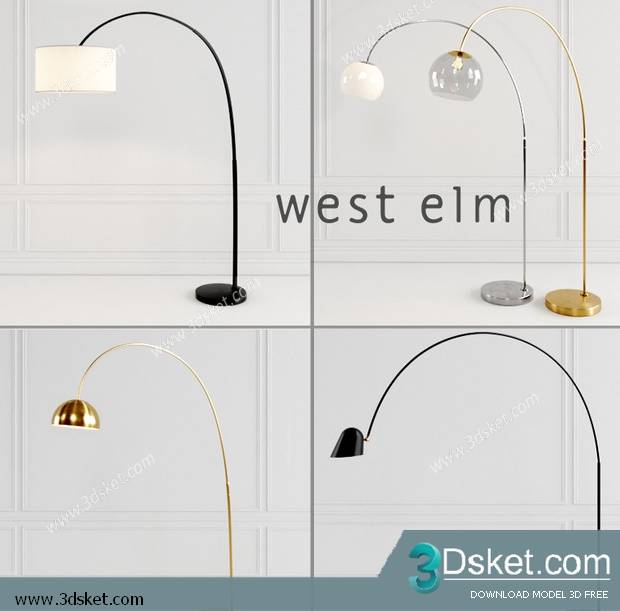 Free Download Floor Lamp 3D Model 081