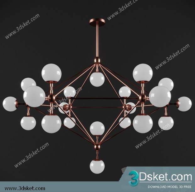 Free Download Ceiling Light 3D Model 0568