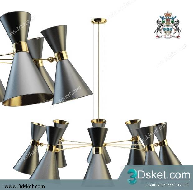 Free Download Ceiling Light 3D Model 0570