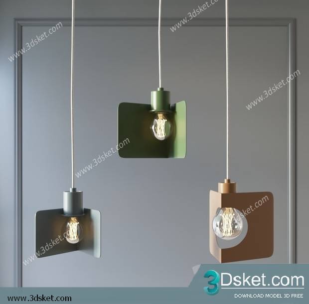 Free Download Ceiling Light 3D Model 0580