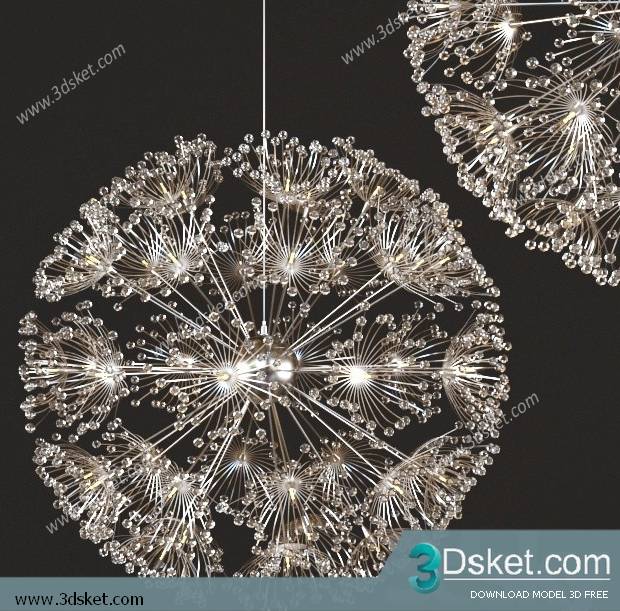 Free Download Ceiling Light 3D Model 0581