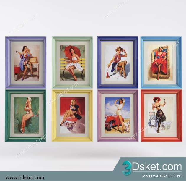 Free Download Decorative set 3D Model 0119