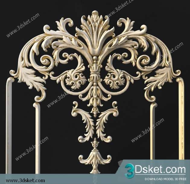 Free Download Decorative Plaster 3D Model 106