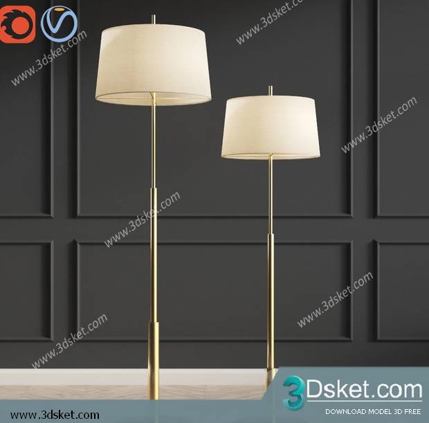 Free Download Floor Lamp 3D Model 083