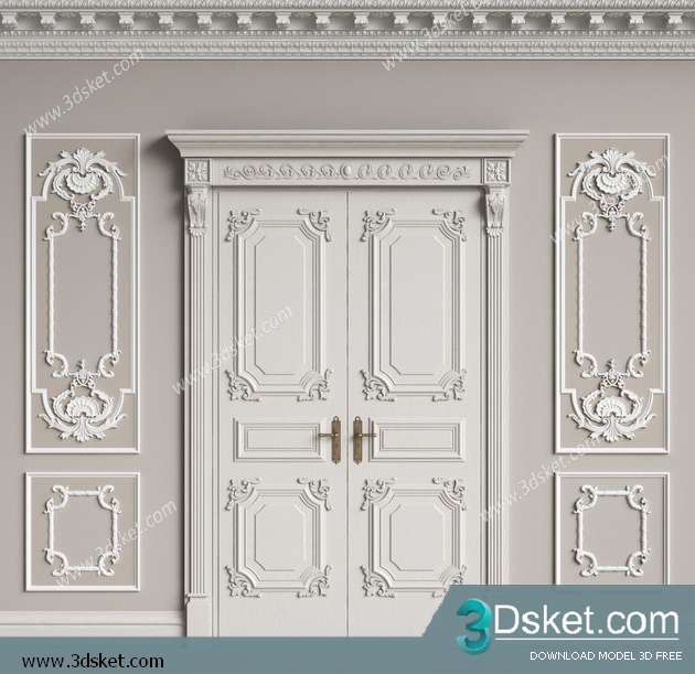 Free Download Decorative Plaster 3D Model 107