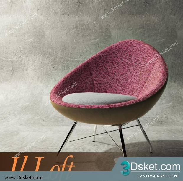 3D Model Arm Chair Free Download 108