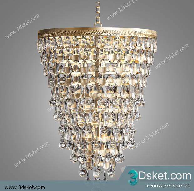 Free Download Ceiling Light 3D Model 0587
