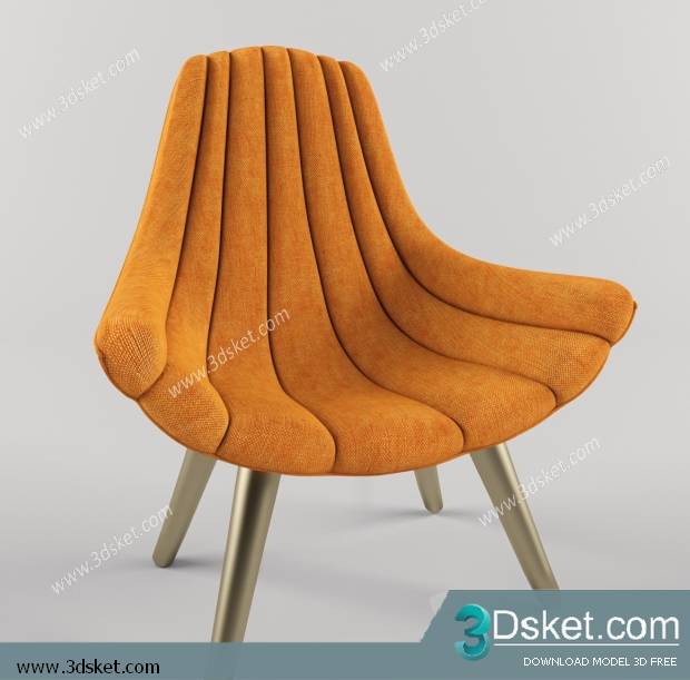 3D Model Arm Chair Free Download 110