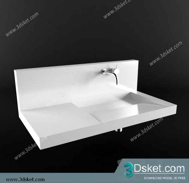 Free Download Wash Basin 3D Model 076