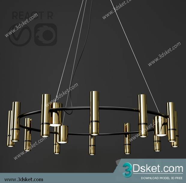 Free Download Ceiling Light 3D Model 0594