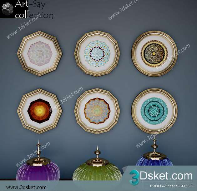 Free Download Decorative set 3D Model 0124