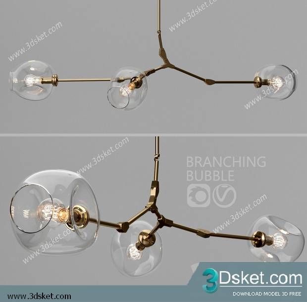 Free Download Ceiling Light 3D Model 0600