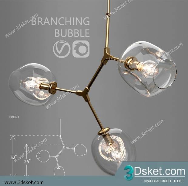 Free Download Ceiling Light 3D Model 0601