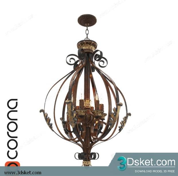 Free Download Ceiling Light 3D Model 0604