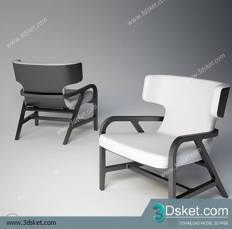 3D Model Arm Chair Free Download 112