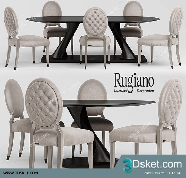 3D Model Table Chair Free Download 049