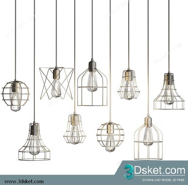 Free Download Ceiling Light 3D Model 0610