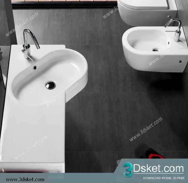 Free Download Wash Basin 3D Model 043
