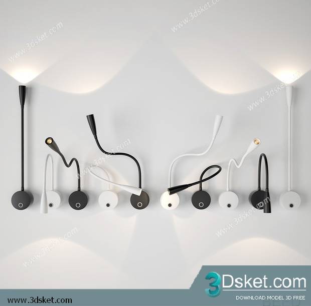 Free Download Wall Light 3D Model Đèn Tường 090