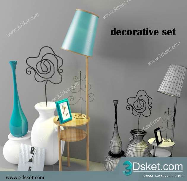 Free Download Decorative set 3D Model 0127