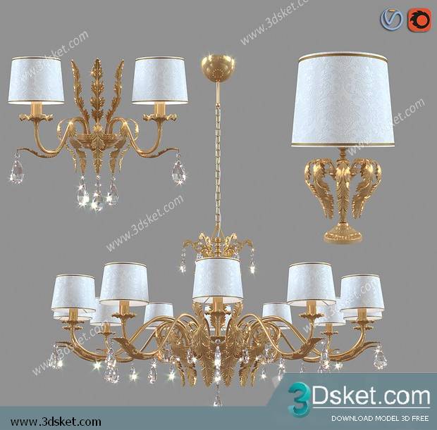 Free Download Ceiling Light 3D Model 0617