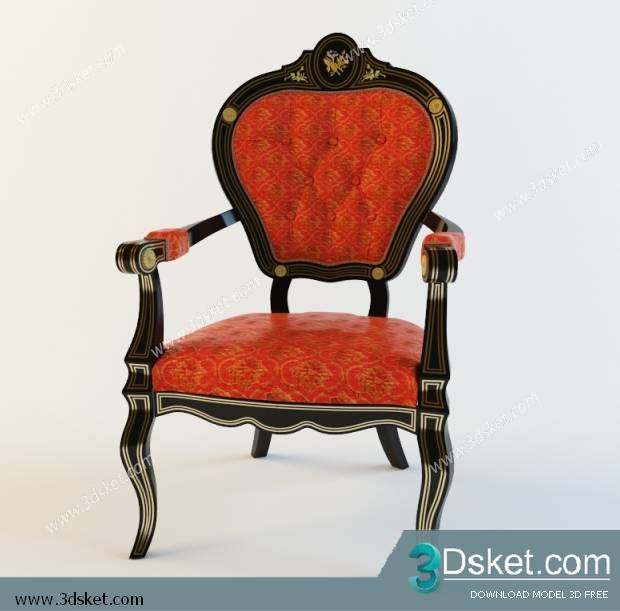 3D Model Arm Chair Free Download 114