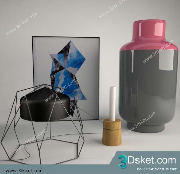 Free Download Decorative set 3D Model 0131