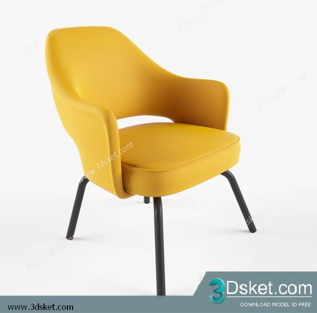 3D Model Arm Chair Free Download 116