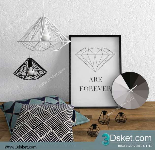 Free Download Decorative set 3D Model 0132