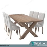 3D Model Table Chair Free Download 051