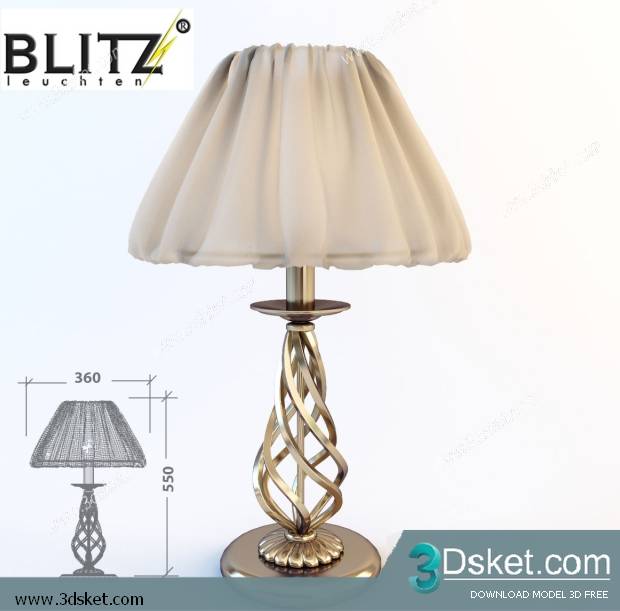 Free Download Table Lamp 3D Model 030